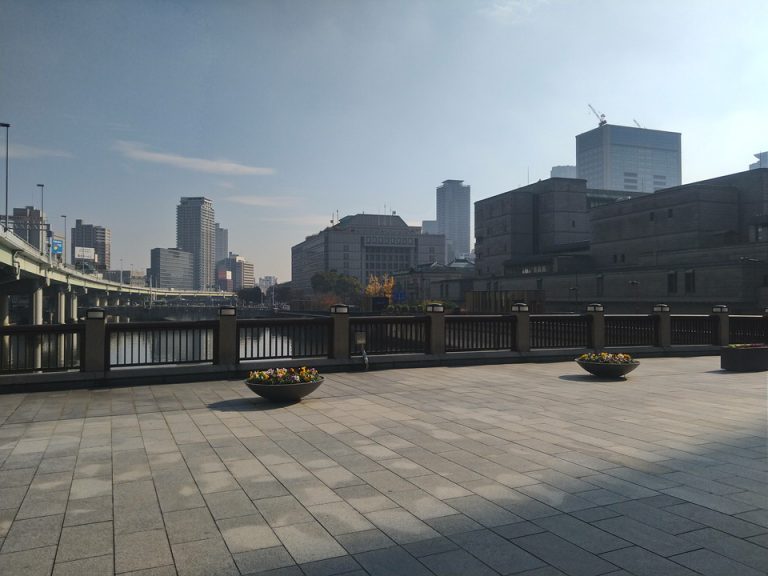 ガーデンブリッジからの眺め.(大阪市役所方向)JPG