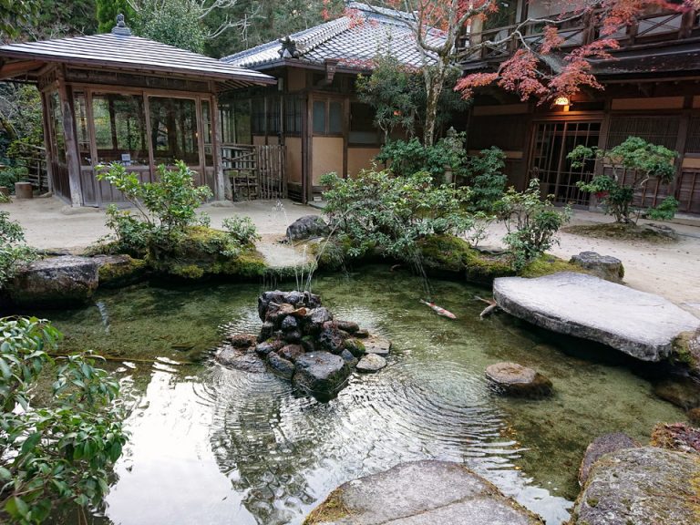 ホテル庭園の池