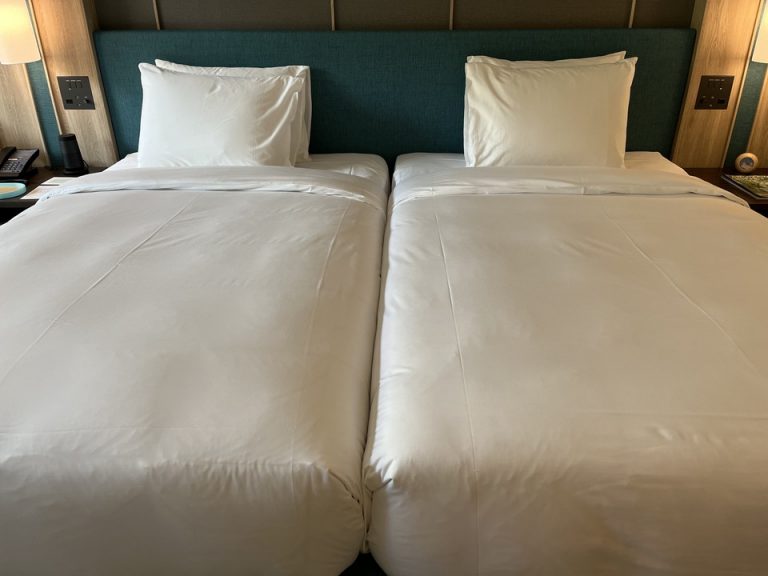 充分な広さのツインベッド