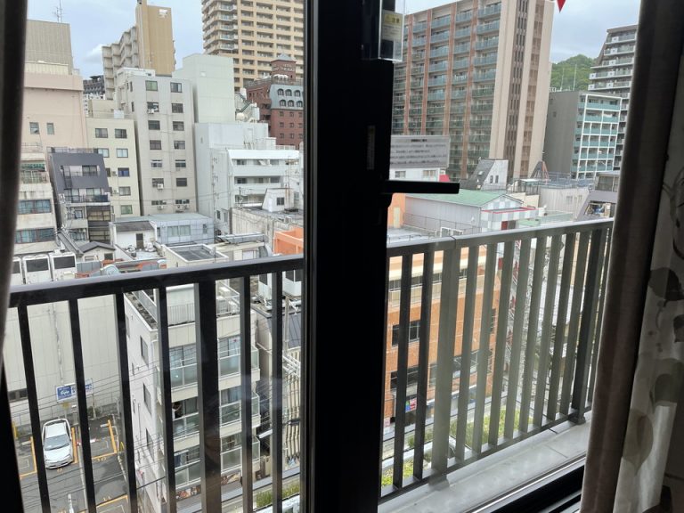 客室窓(景色)(扉は数センチしか開かない)