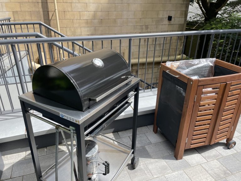 BBQグリル、ゴミ箱