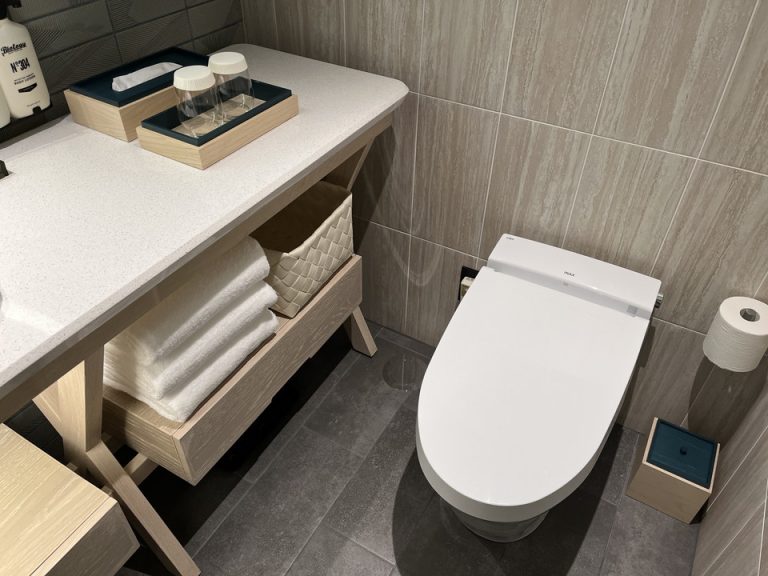 十分なスペースのあるトイレ