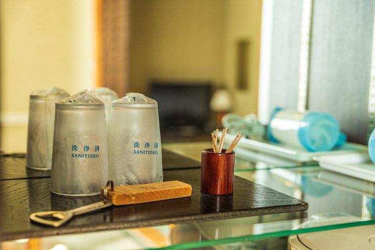 カップは消毒済み