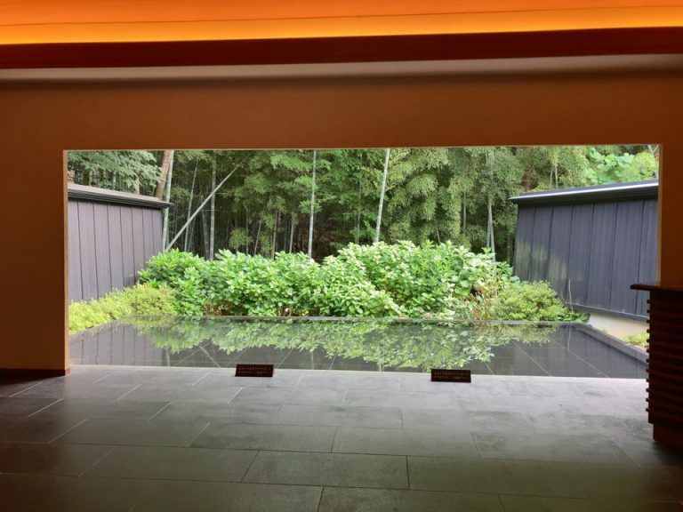 エントランス入ってすぐの静寂の庭