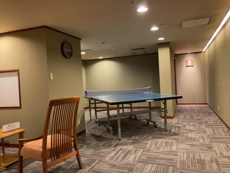 2階にある卓球場