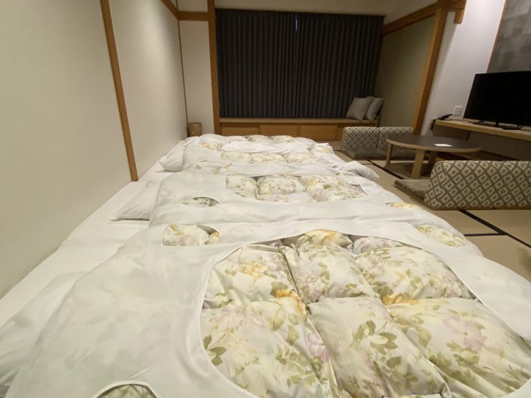 横方向からの布団