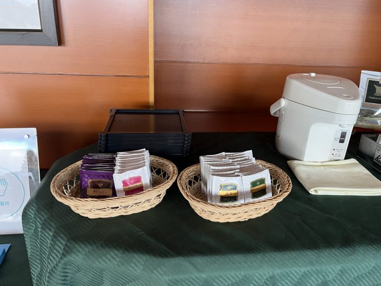 お茶も種類があってよかったです。