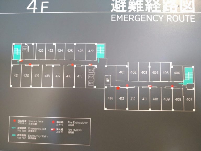 客室階案内図