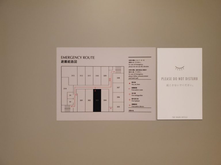 避難経路図(客室ドア内側)