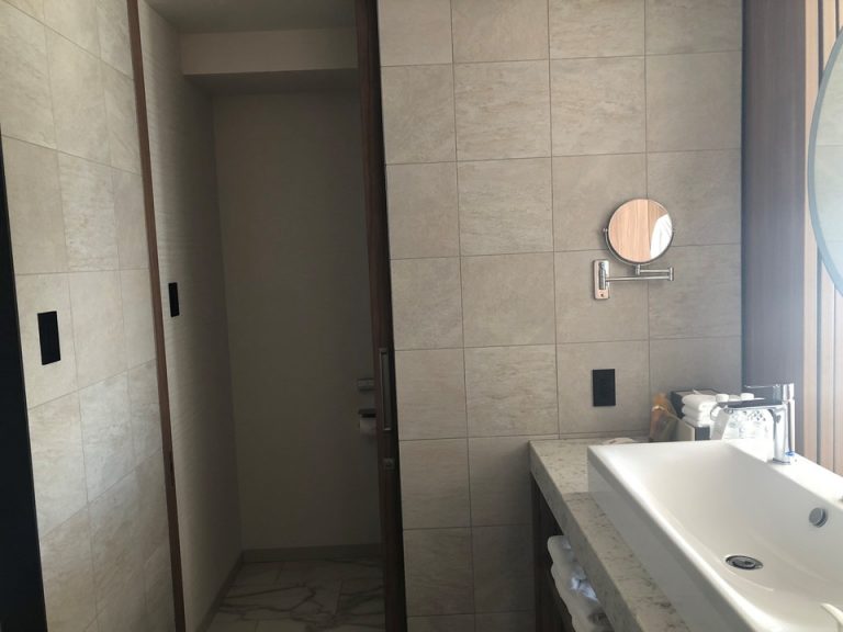 浴室横のトイレ入り口