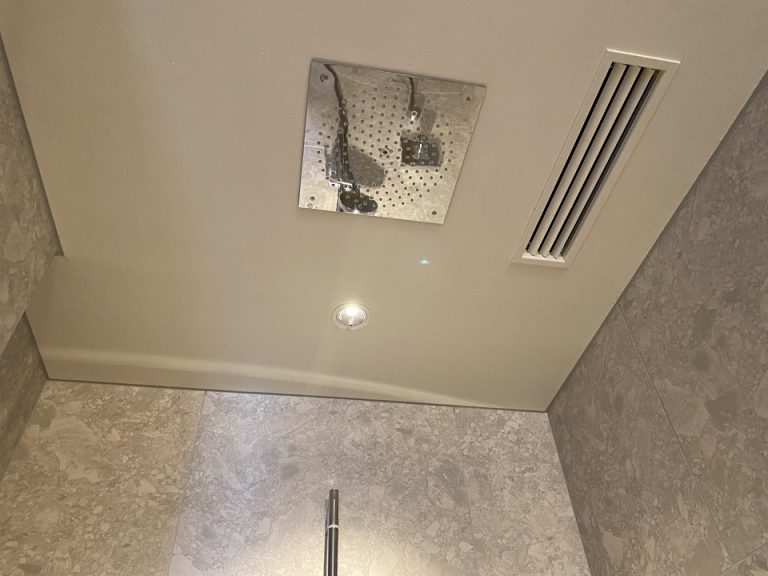 シャワーブースのレインシャワー