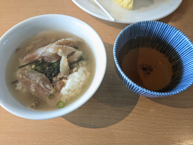 鯛茶漬けと長崎和紅茶