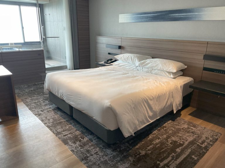 入り口から見たベッド