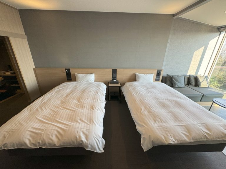 テレビ方向からベッド