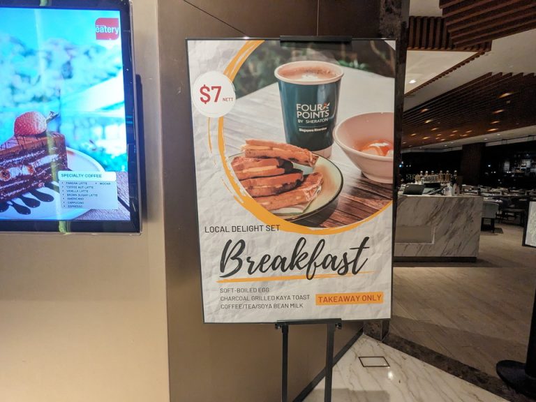 テイクアウト可能な朝食セット