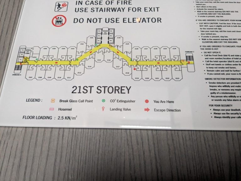 21階客室階案内図