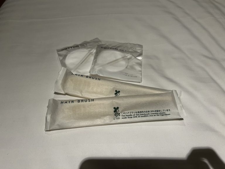 フロントで受け取ったアメニティー