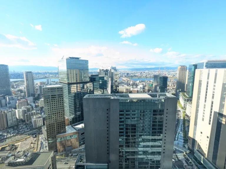 部屋からの眺望昼(梅田スカイビル方向)