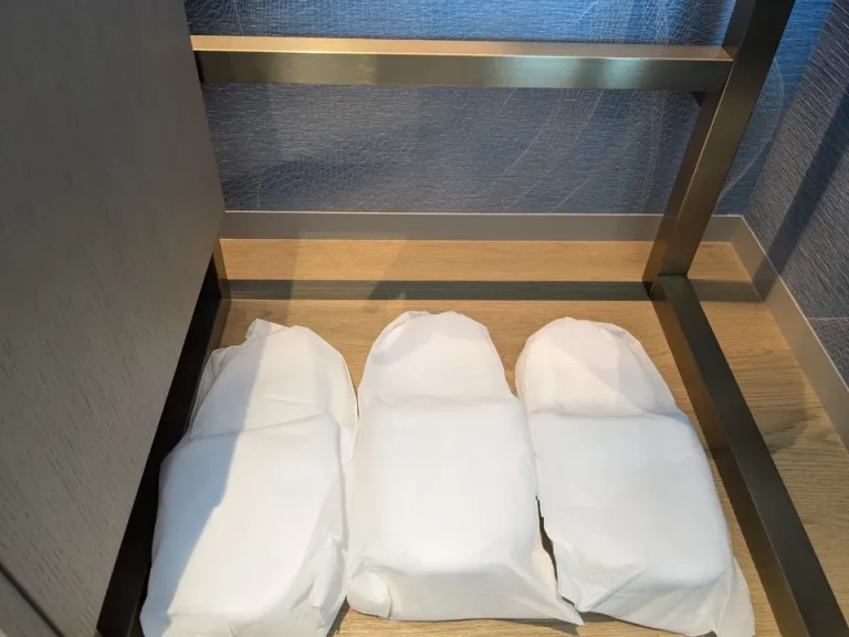 クローゼット内にスリッパ