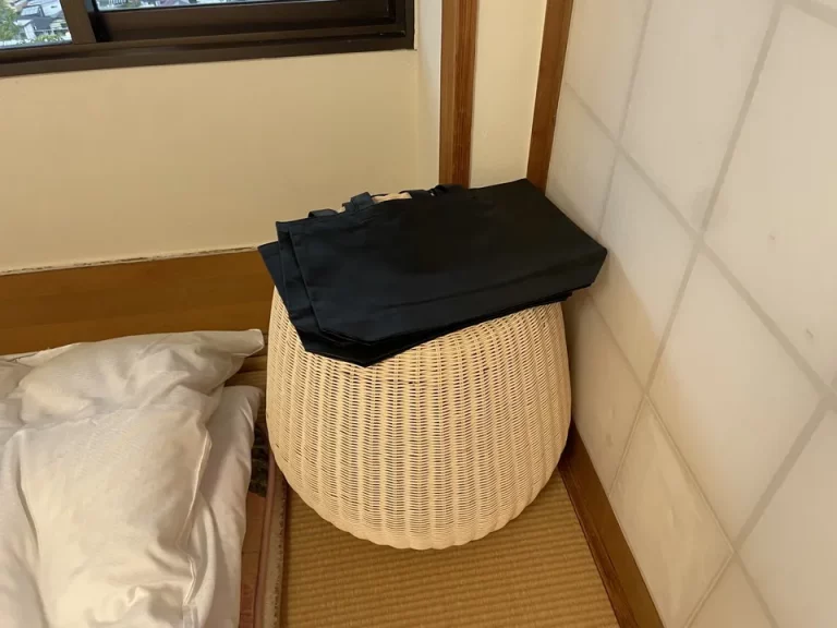 大浴場へタオルを持って行くためのバッグ