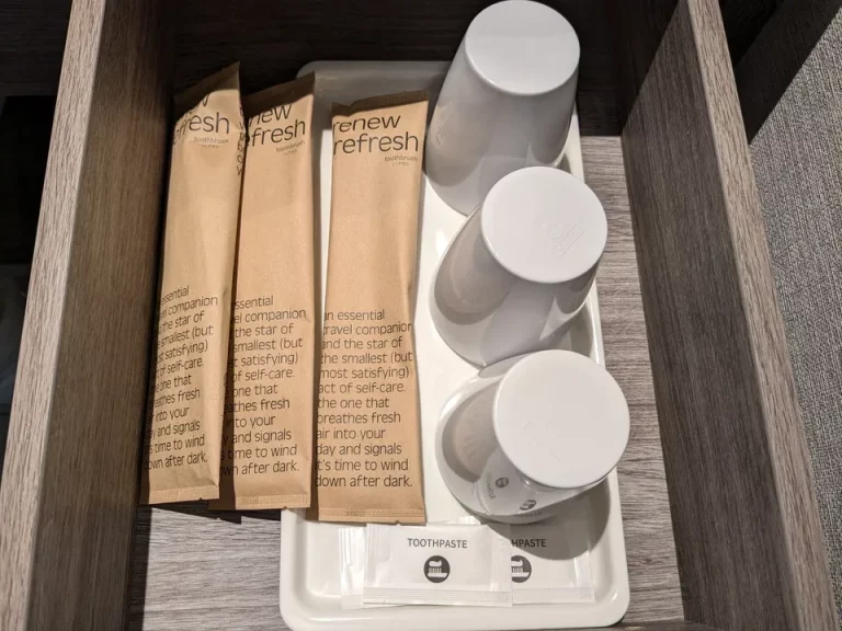 歯ブラシと歯磨き粉は備え付けあり