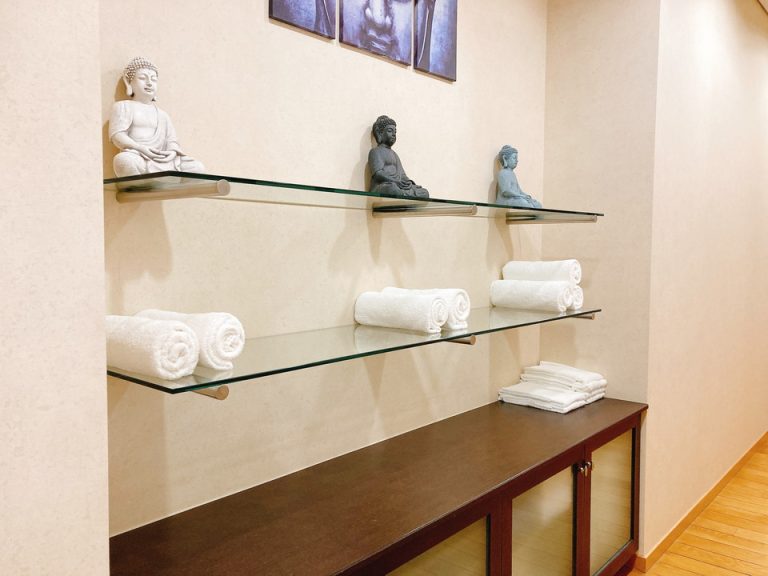 ジムの入り口にあるタオル