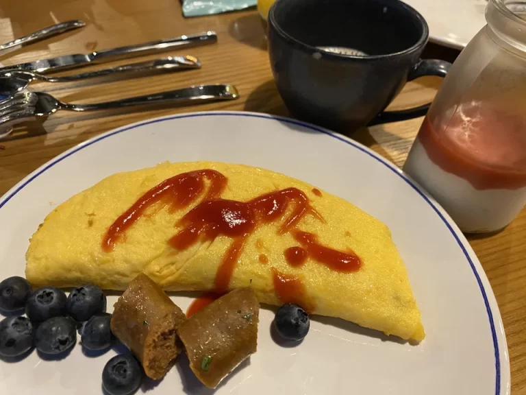 作ってもらったオムレツ。