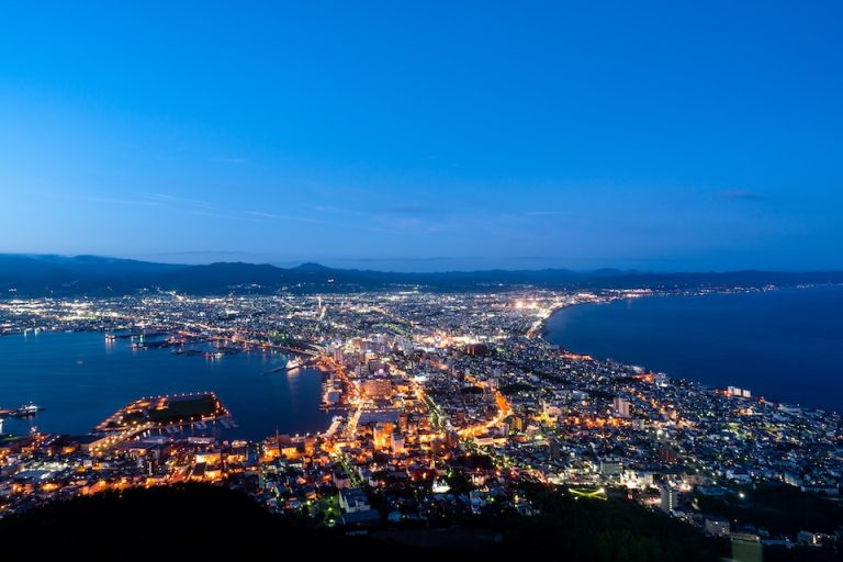 函館山から見る函館市街のトワイライト